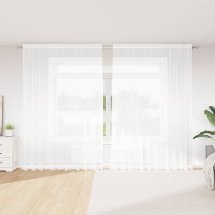 vidaXL Kantgordijn Wit 280 x 300 cm Polyester