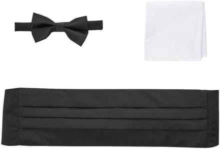 Next - Heren - Set van cummerbund en vlinderstrik - Zwart