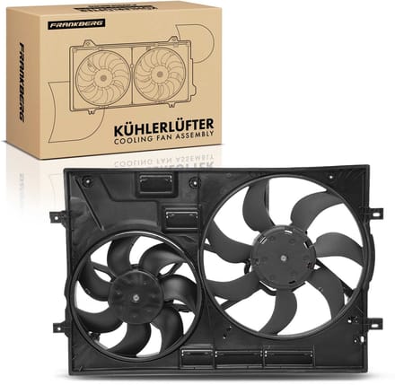 Frankberg 1x Motorradiator dubbelventilator