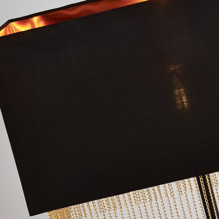 Searchlight Vloerlamp Fringe met stoffen kap