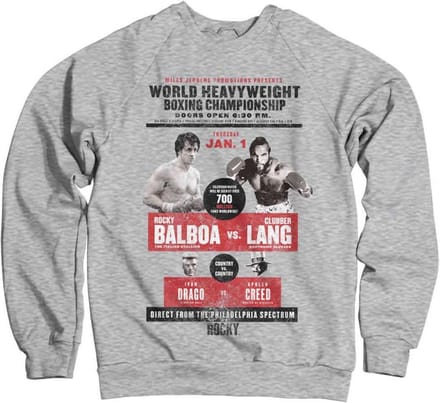 Rocky Sweater/trui -M- World Heavyweight Poster Grijs
