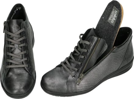 Solidus -Dames - grijs donker - sneakers - maat 36.5