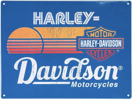 Harley-Davidson Bar & Shield Sunset Tinnen Bord Met Reliëf - 30 x 40 cm