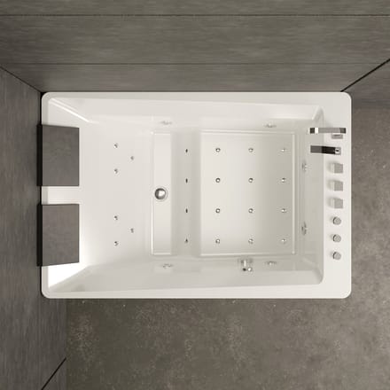 SPALINA - Whirlpool bad - Tonsay duo Jets, 180 x120 x68 cm, Wit