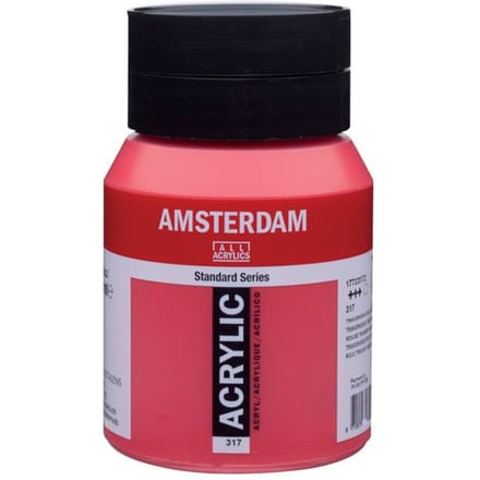 Amsterdam Standard Acrylverf 500ml 317 Transparantrood Middel