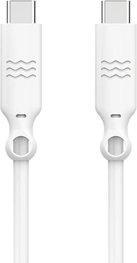 Just Green USB-C naar USB-C kabel - Recyclebaar - 3A - 2 meter - Wit