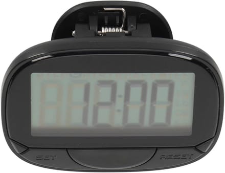 Stappenteller met Klok - Fitnesstracker - Activiteit Bijhouden - Groot Helder Scherm - Compact Ontwerp - Zwart