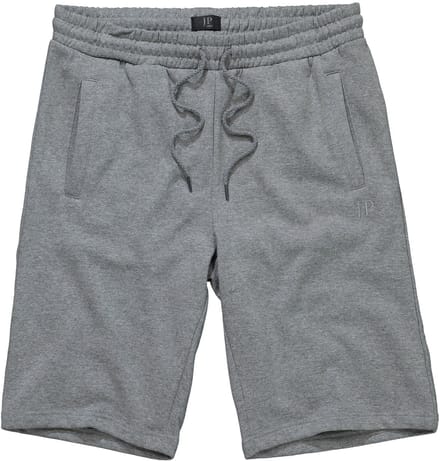 JP 1880 - Heren - Bermuda basic korte joggingbroek - Grijs melange - Maat 3XL