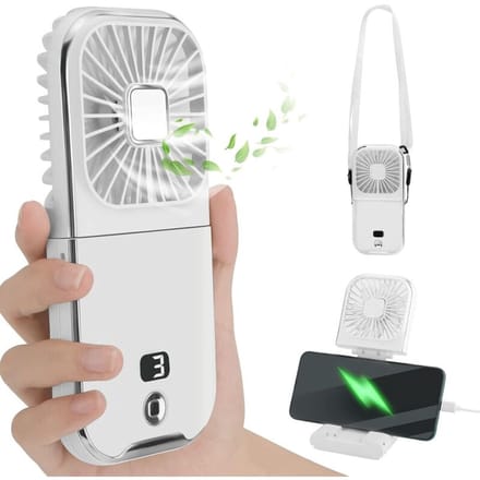 fan-Draagbare ventilator, mini draagbare ventilator, handventilator, kleine persoonlijke ventilator met vier snelheden, zakventilator