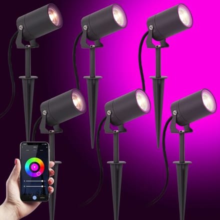 KS Verlichting 6x Stark Tuinspot Antraciet met Smart Color LED