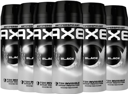 Axe Deospray - Dry Black- Deodorant - 150 ml - Voordeelverpakking 6 stuks