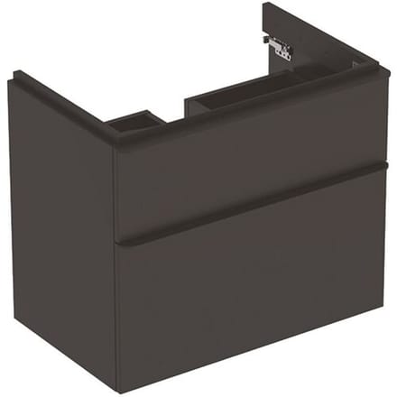 Geberit Smyle Square - Wastafelkast, 73x47x62 cm, 2 laden, lava 500.353.JK.1
