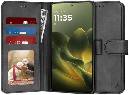 Hoesje geschikt voor Motorola Edge 70 - Techsuit Diary Book Wallet Case - Zwart