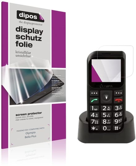 dipos – 4x Beschermfolie geschikt voor Olympia Bella Plus | Krasbestendige & heldere Screenprotector Ultra-Thin