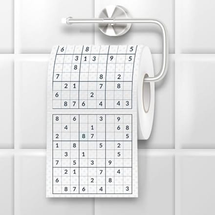 Sudoku WC-papier voor puzzelliefhebbers - speel terwijl je ontspant