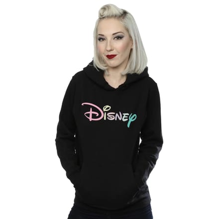 Disney Dames/Dames Pastel Logo Hoodie (Zwart)