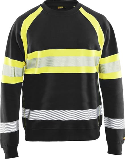 Blaklader Sweater High Vis 3359-1158 - Zwart/High Vis Geel - 5XL