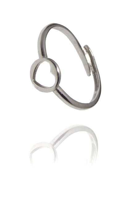 HÕBE – Hart Ring –  Sterling Zilver – Gerecycled Zilver –  Ring– Handgemaakte Sieraad – Accessories – Dames Ring – Adjustable Ring