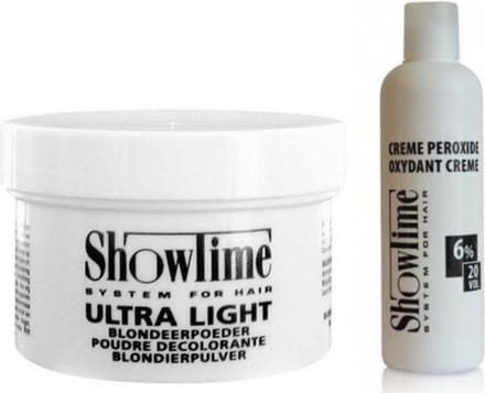 [Combo]Showtime Ultralight Blondeerpoeder (100gram) + Showtime Oxidant Creme Peroxide 6% - (250ml)