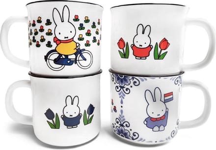 Nijntje Keramische Mok Retro - Mix-Pack - Set van 4 - 4x 220ml