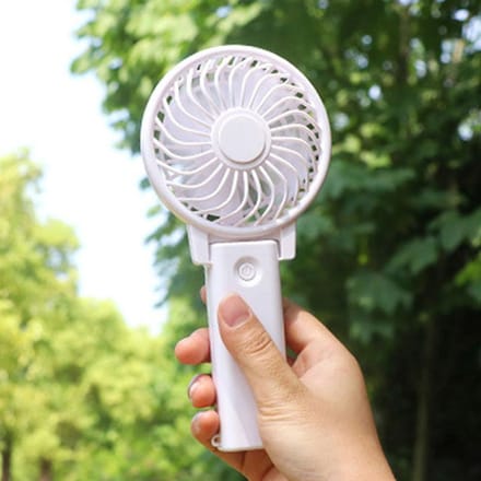 Super Mini ventilateur Portable à main pour enfants, voyage en plein air ou bureau intérieur blanc