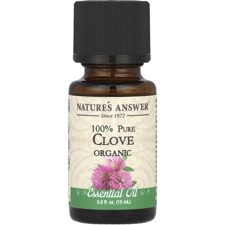 Nature'S Answer, Organic Essential Oil, 100% Pure Clove, 15 Ml (0.5 Fl Oz)
