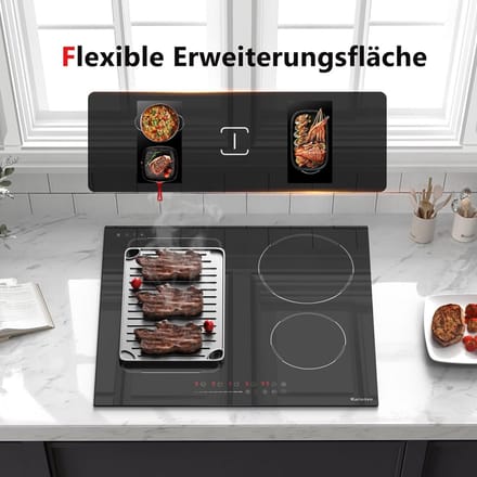 Inbouwoven 4 Zones 60 cm met Slider, Timer en Boost Functie - Veilig Koken