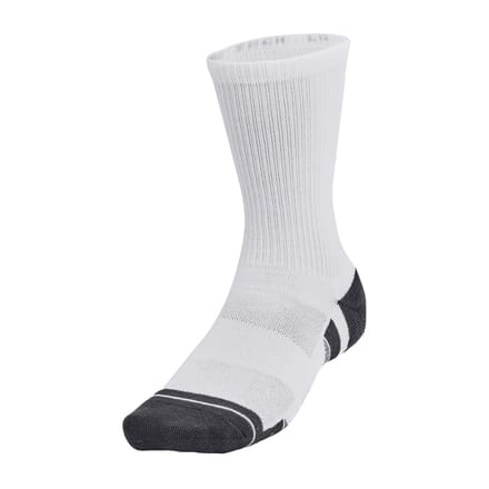 Under Armour Performance Tech Crew Sokken voor volwassenen (pak van 3) (Wit)