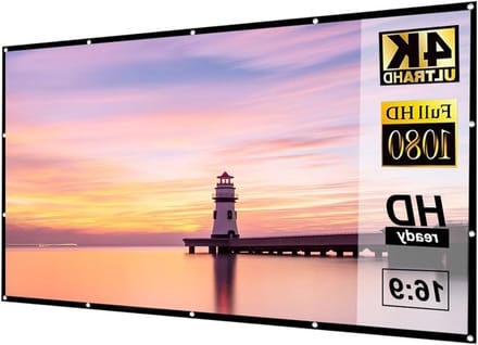 Projectiescherm - Projector Scherm - Thuisbioscoop - Grijs Gordijn Contrast - 120 inch - Mat Wit