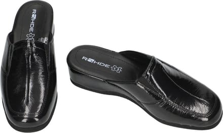 Rohde -Dames - zwart - pantoffels - maat 41