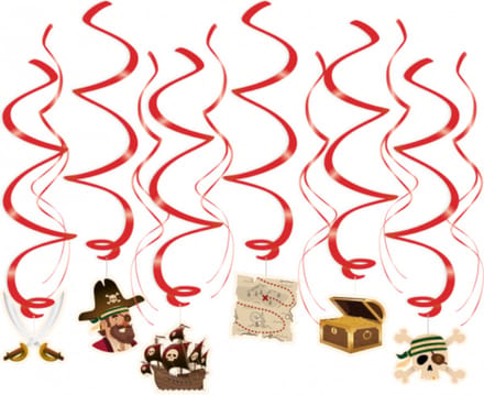 Paperdreams - Swirl decoratie piraten - 12 stuks