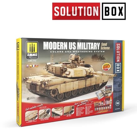 AMMO by Mig Jimenez Modelbouwdecoratie - MIG 7712 Modern US Military Sand Scheme - Solution Box Effecten set
