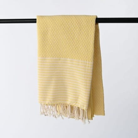 Take a Towel Hamamdoek - Fouta - 90 x 170 cm - Geel - 100% katoen - Giftbox