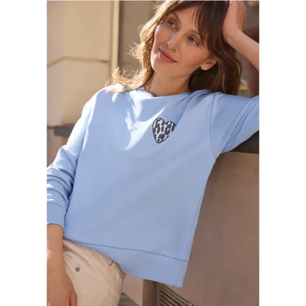 Cosy sweatshirt met leo hartje