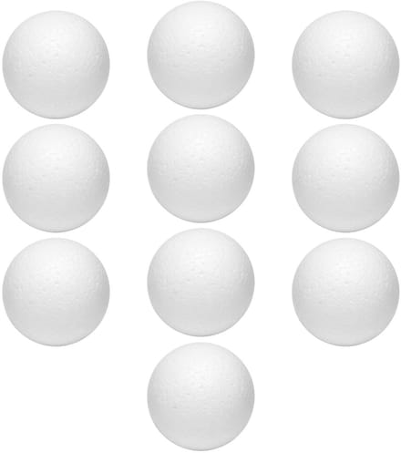 Piepschuim vormen - bal - 10x - D8 cm - styropor hobby / DIY vorm - basis knutselfiguren
