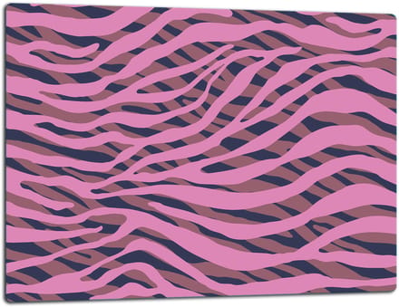 TMK ArtDeko - Snijplank - Glazen Beschermplaat - 52cm x 40cm - Modieuze Zebra