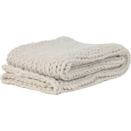 Light & Living Deken Knitted - Wit - 152x127x0,5cm -