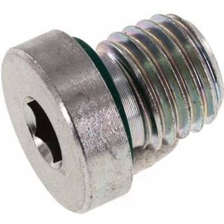Plug M12 X 1.5 Staal FKM met Binnenzeskant 400bar [2 Stuks]
