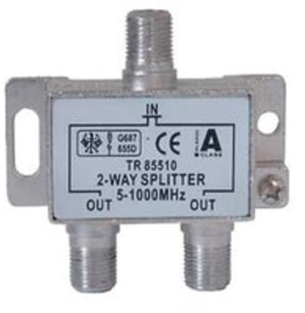 F splitter met 2 uitgangen / 5-1000 MHz
