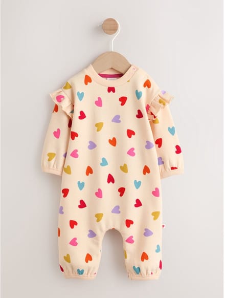 Next - Meisjes - Babyrompertje van sweatshirtstof - Crème
