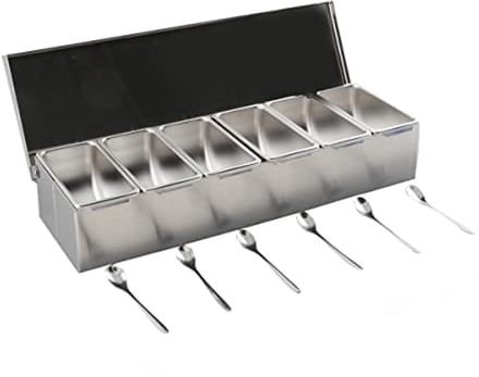 Omgoods - RVS Specerijenhouder met 6 Inzetbakjes