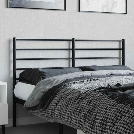 vidaXL - Vervangend - hoofdbord - metaal - zwart - 120 - cm