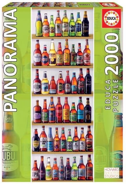 Legpuzzel - Panorama - 2000 stukjes - Bier uit de Hele Wereld  -  Educa puzzel