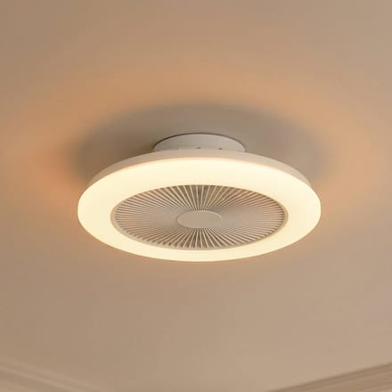 Lindby LED plafondventilator Vedin, wit, DC, Ø 45 cm, RGBW
