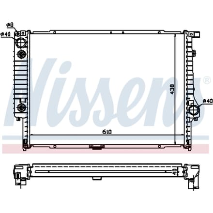 Radiator, motorkoeling NISSENS 60597A