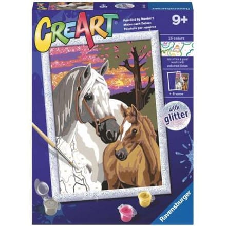 Ravensburger CreArt Sunset Horses - Schilderen op nummer voor kinderen