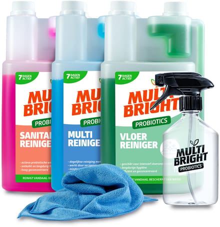 Multibright probiotische Triple Pack Mix Reiniger Set 3 - Triple Pack voordeelset - 5 stuks