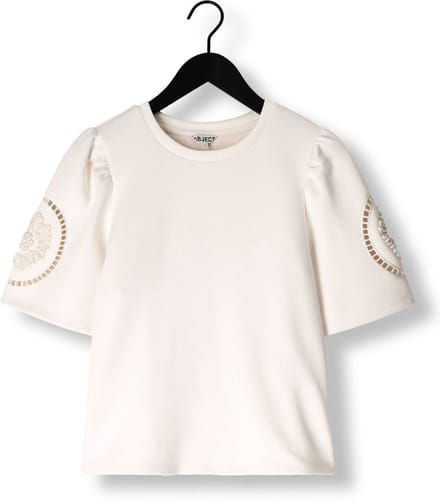 Object Objdorina S/s Re Top E Ss Fair 25 Tops & T-shirts Dames - Shirt - Gebroken wit - Maat XS