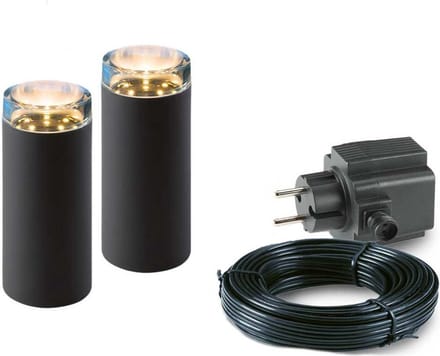 2x LED Pilaren - 2 Watt - 12V - 160mm - complete set