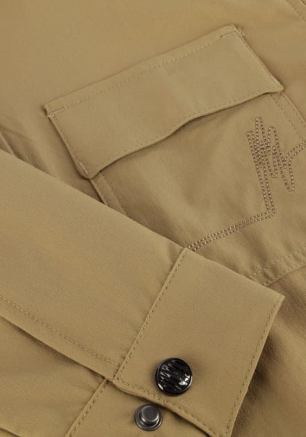 Malelions Ripstop Zip Overshirt Overhemden Jongens - Zand - Maat 164